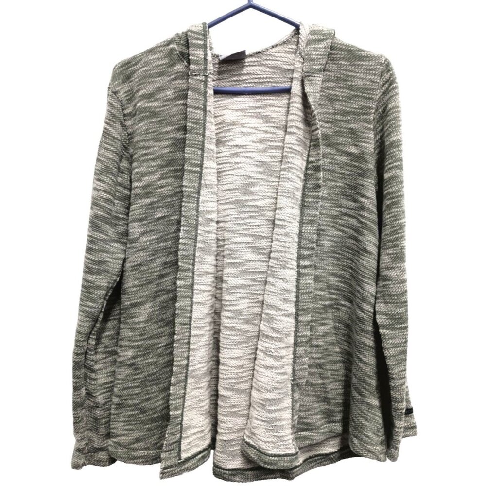 Columbia Hooded Cardigan Womens Small Gray Marled Open Sports Athleasure Lounge